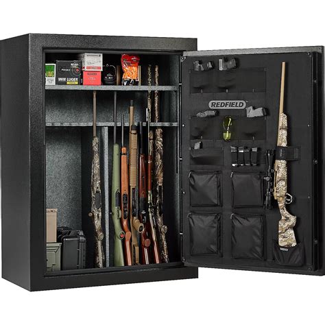 I expected a capacity of about half that, which is fine for now and what I need. . Redfield fire and waterproof 64gun safe